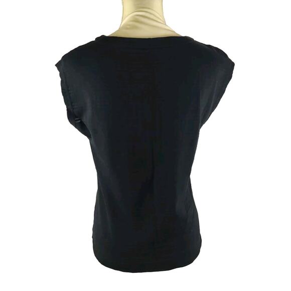 T By Talbot Women's Size S P Black Sleeveless Shirt - Picture 4 of 8